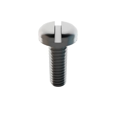 #8-32 x 1/2 in Slotted Pan Machine Screw, Plain 18-8 Stainless Steel, 5 PK