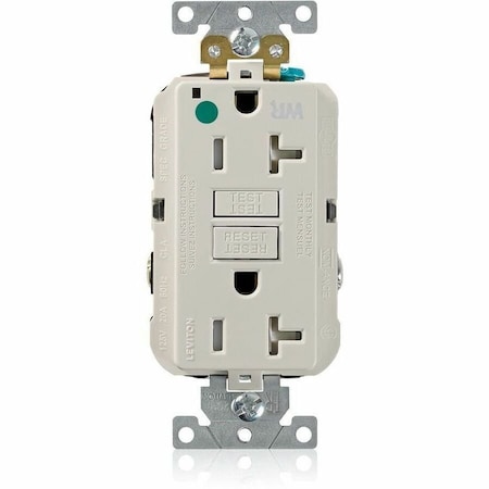 Leviton SmartlockPro GFCI 20A WR/TR/HG/PI Lt Al GFWT2-HGT