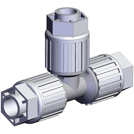Smc High Purity Fitting, Union, PFA, Tee LQ3T4A