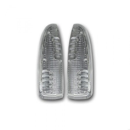 Recon 03-07 F250/F350/SUPERDUTY SIDE MIRROR LENSES WHITE LED RUNNING LIGHTS 264120WHCL