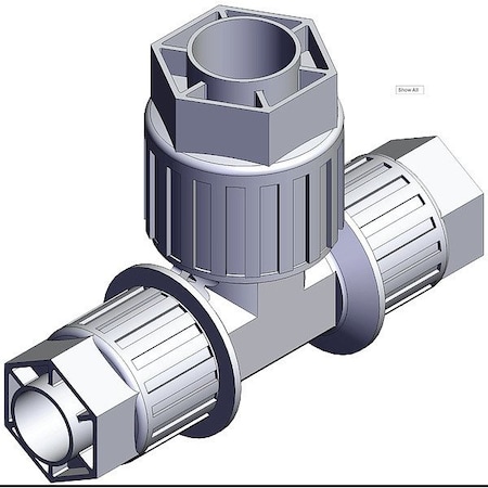 Smc High Purity Fitting, Reducer, PFA, Tee LQ3T6A-R9