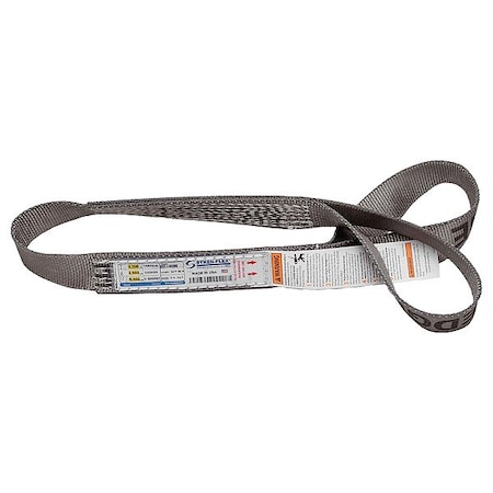 Stren-Flex Web Sling, Flat Eye, 6 ft L, 6,400 lb Cap. EEF-1-902ME-06