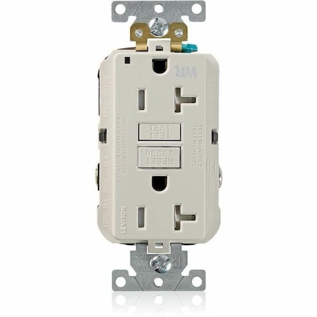 Leviton SmartlockPro GFCI 20A WR/TR/PI Lt Al G5362-WTT