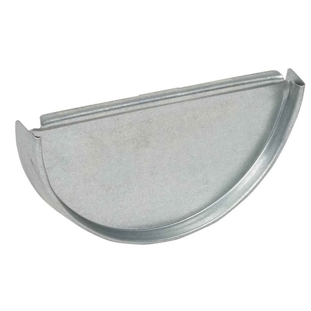 Amerimax Home Products Half-Round End Cap, 5 in L, 3-1/2 in W, Steel CEN265-U