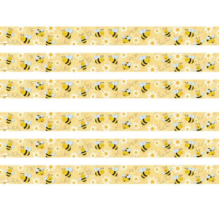 Teacher Created Resources Buzzing Bees Straight Border Trim, 35 Feet Per Pack, 6PK TCR6908