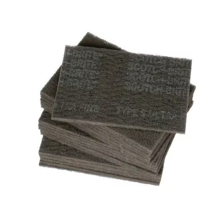 3M 7100089226 Scotch-Brite Hand Pad, Sic, Ultra Fine Gray, 6 In X 9 In, 20Pcs=1, 60PK 7448