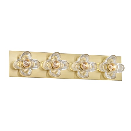 Mitzi Shea 4 Light Bath And Vanity 37 In. Aged Brass H410304-AGB