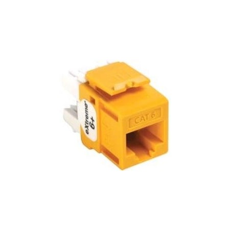 Leviton 1-Port Mod Jack 110 8W8P Utp, T568A/B Cat6 Quickport, Extreme 6+ YL 61110-RY6
