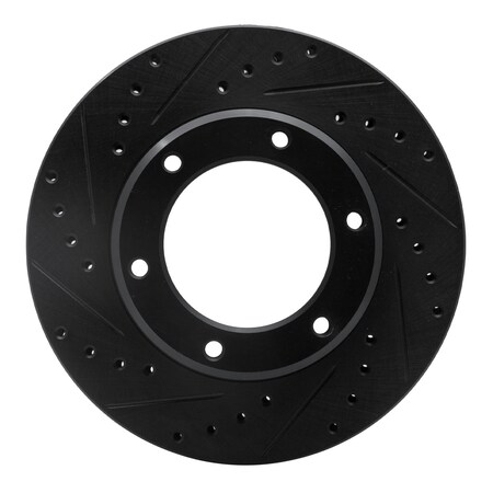 Dynamic Friction Co DFC Brake Rotor - Drilled and Slotted - Black 633-76110L