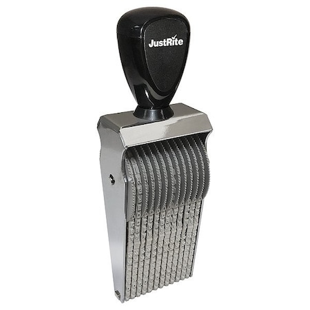 Justrite Alphanumeric Stamp, Metal, 8 in Overall H 049122