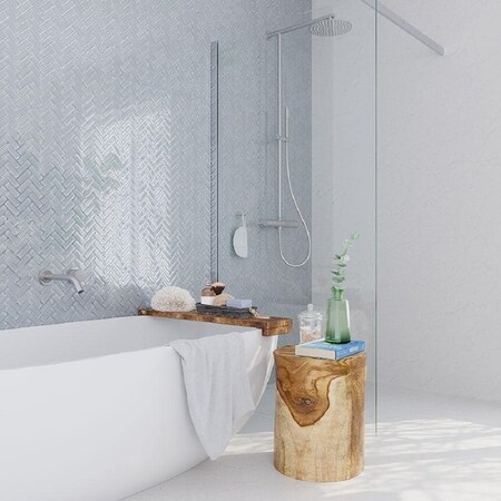 Apollo Tile Beige 11 in x 12.6 in Glass Glossy Floor and Wall Mosaic Tile 4.81 sqft/case, 5PK APLHB88085A