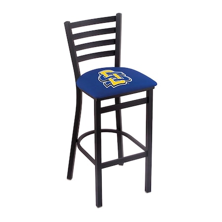 Holland Bar Stool Co 25" Blk Wrinkle South Dakota State Station Counter Stool, Ladder Back L00425SDakSt