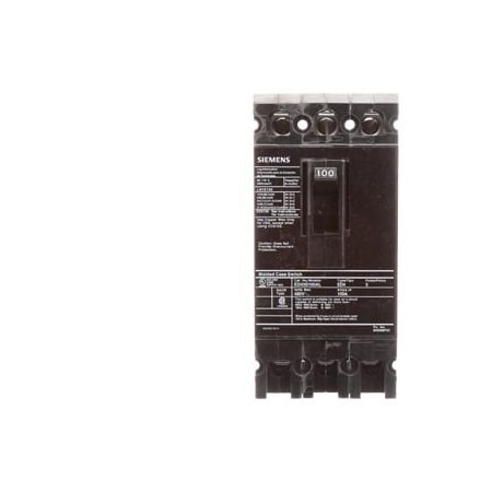 Siemens MCCB SWITCH 100A 3P 480 VAC W/LI-LO LUGS ED43S100AL