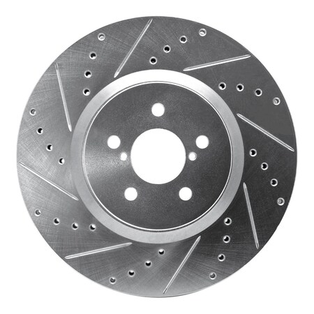 Dynamic Friction Co BRAKE ROTOR DRILLED AND SLOTTED SILVER 631-13018L