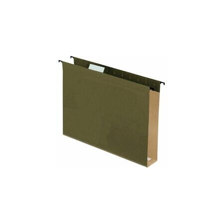 Pendaflex 1/5 Tab Cut Letter Recycled Hanging Folder, 8 1/2in x 11in, Capacity2" Expansion, Green, 10%, 20PK 6152X2