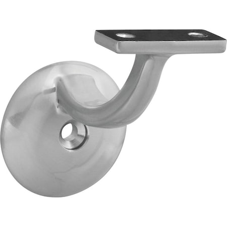 National Hardware Handrail Bracket, 250 lb, Zinc, Satin Nickel N830-127