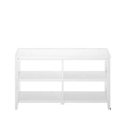 Homeroots 30" White Wood Two Shelf Bookcase 379942