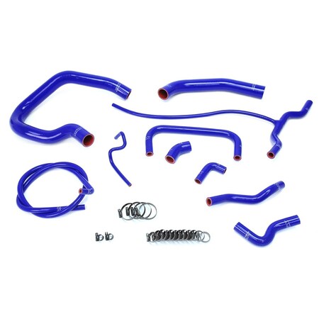 Hps Performance High Temp Reinforced Silicone Radiator and Heater Coolant Hose Kit, Blue, 57-1661-BLUE