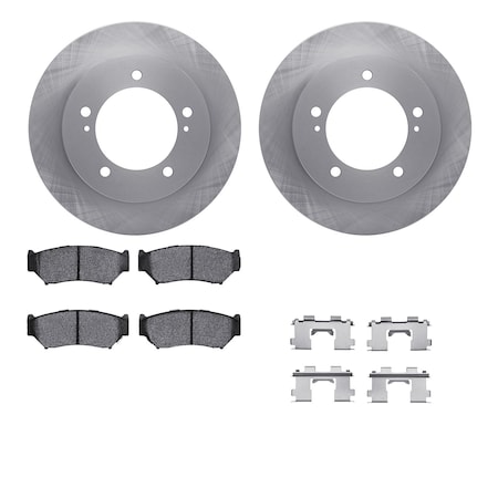 Dynamic Friction Co DFC Brake Rotor with 5000 Brake Pads and Hardware Kit 6512-47269