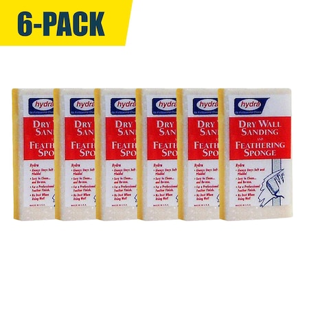 Hydra Drywall Sanding Sponge 9in x 4-1/2in x 1-3/4in - 6PK DW12-6