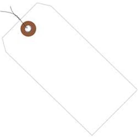 Officespace 6.25 x 3.12 in. White Plastic Shipping Tags - Pre-Wired, 100PK OF2822775