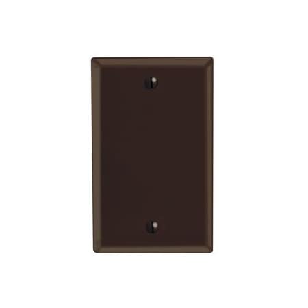 Leviton Blank Wallplate, Standard Size, Gang 1, Brown 85014