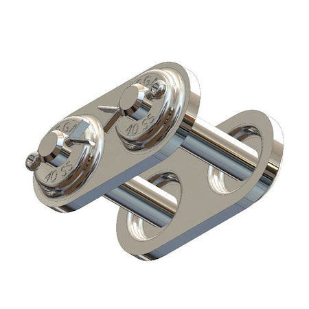 Senqcia Hi-Max Single Strand Cottd Connecting Link, 40SS-MEGA chain, .5P, .45 OAW, .156 Pin, 304SS 40SSMEGACL
