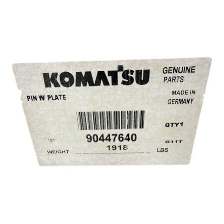 Komatsu PIN W/ PLATE, KOMATSU OEM 90447640 90447640