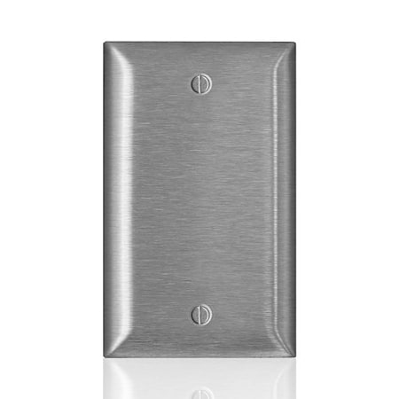 Leviton Wall Plate, Blank, Stainless Steel SLJ13-C