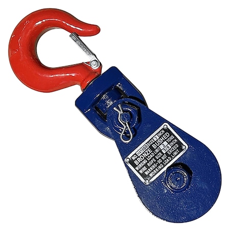 Hyw Products 3in Snatch Block with Hook 2 Ton WLL 1500002