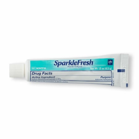 Medline SparkleFresh Fluoride Toothpaste, Mint, 1.5 oz. NONTP15IZZ