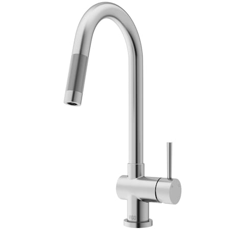 Vigo Gramercy Single-Handle Pull-Down Sprayer Kitchen Faucet with Touchless Sensor in Stainless Steel VG02008STS