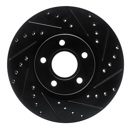 Dynamic Friction Co DFC Brake Rotor - Drilled and Slotted - Black 633-54069R