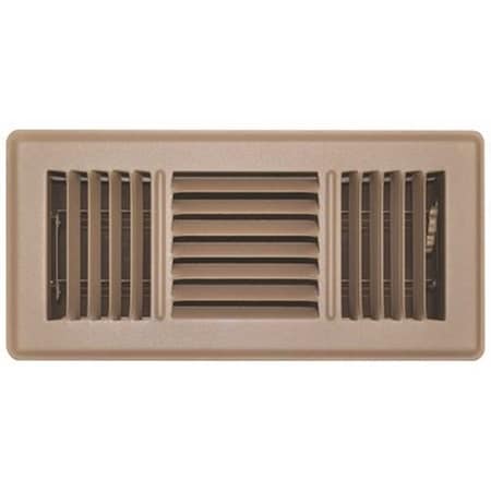Tru Aire 4 in. x 10 in. 3-Way Brown Floor Register 153MB 04X10
