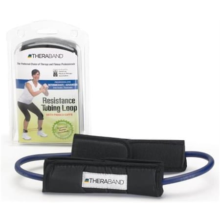 Theraband Professional Resistance Tubing Loop with Padded Cuffs, Black 21434