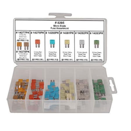 Disco Automotive Hardware MICRO BLADE FUSE ASSORTMENT, 50PK 8205
