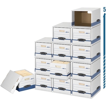 Fellowes Storage Case, 13.9in W, 16.9in D, 11.4in H, Flip Top Closure, Blue 0162601