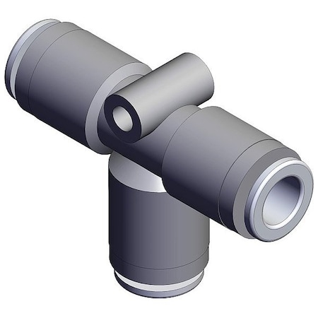 Smc Push-Fit Tee Fitting, White, Rigid KPT08-00