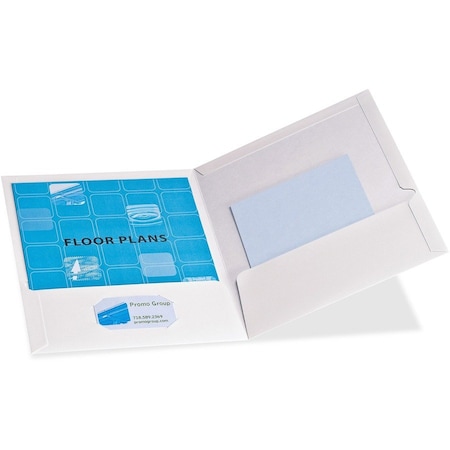 Tops Business Forms Oxford, High Gloss Laminated Paperboard Folder Capacity, White, 25PK 51704