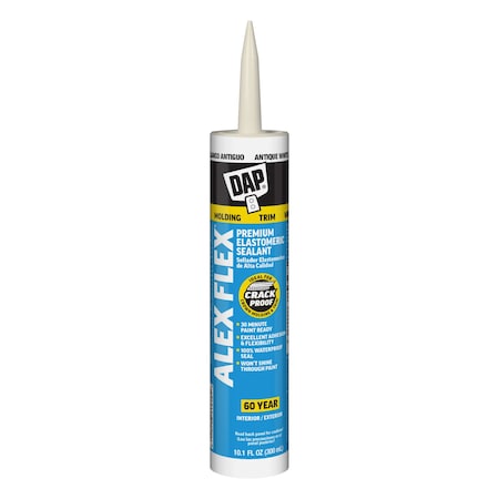 Dap Premium Molding and Trim Acrylic Latex Siliconized Sealant 10.1 FL OZ Antique White 7079811456