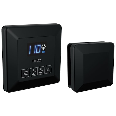 Delta Universal Showering Components Square Steam Package In Matte Black 5CH-250T-BL