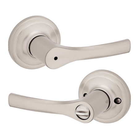 Kwikset Henley Satin Nickel Privacy Lever Right or Left Handed 93002-940