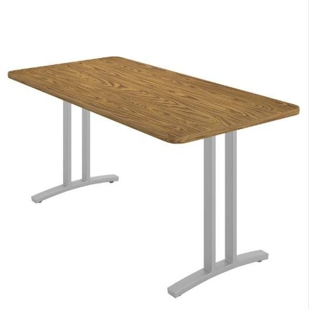 Correll Rectangle Modern Design Executive Table/Desk, 60 in W, Particleboard Top, Medium Oak CD3060R-06-14-06