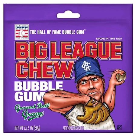 Big League Chew Bubble Gum, Grape, 2.12 oz 533221