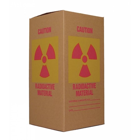 Landsberg Co Corrugated Waste Box for Radioactive Material, 12 1/4 x 12 1/4 x 24 3/4 Inches, 25 per Case, 25PK BRS-15