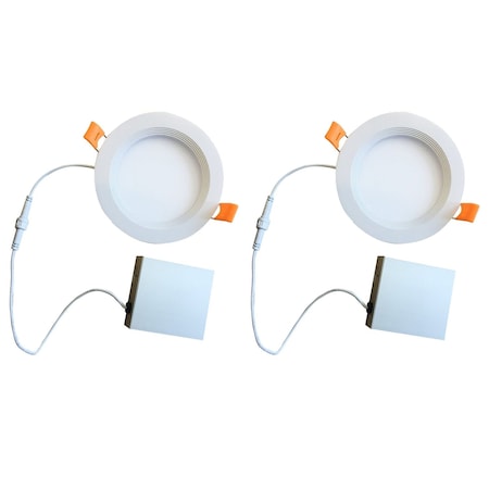 Bulbrite 3" Canless 3000K, 50w Equivalent, New Construction Integrated LED Recessed Light Kit Metal JBOX, 2PK 861673