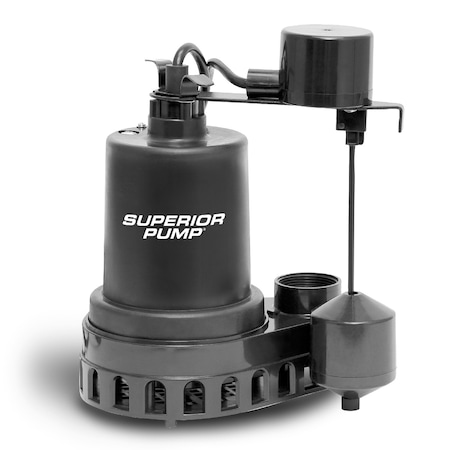 Superior 1/2HP SumpPump, ReinforcedFiberglass Thermoplastic