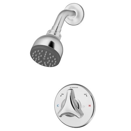 Symmons Origins Single Handle Wall Mounted Shower Trim Kit with 1.5 GPM Single Spray (Valve Not Included) 9601-P-1.5-TRM
