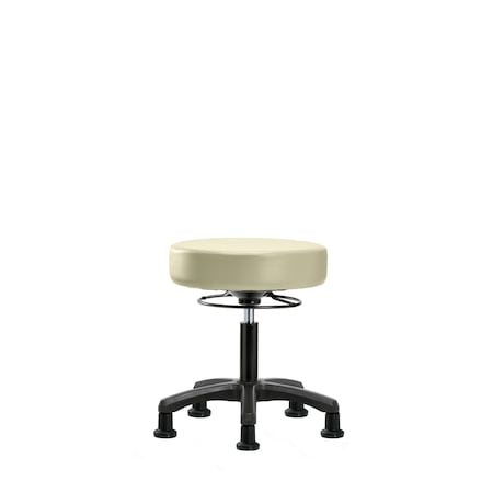 Blue Ridge Ergonomics Desk Mini-Stools, Vinyl, Glides, Wht BR-VDHMS-RG-RG-8501