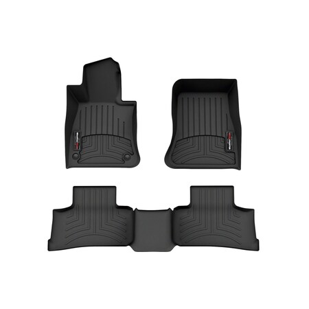 Weathertech Black, Front and Rear Floorliners 441812-1-2